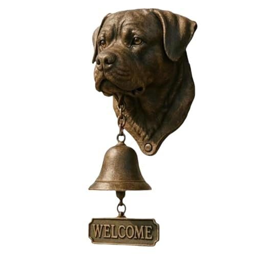 French Bulldog Decorative Door Bell - Vintage Rustic Welcome Door Bell for Garden, Porch or Front Entrance | Original Gift for Dog Lovers (Rottweil)