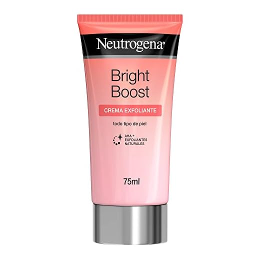 Neutrogena Bright Boost Crema Exfoliante, Preparación Facial, 75 ml