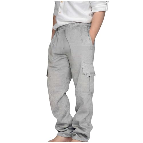 Boys Cargo Pants Baggy Lightweight Casual Teens Boy Sweatpants 2025 Wide Leg Joggers Cargo Sweatpants with Pockets 5