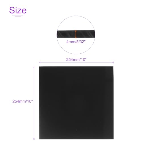 Image of DMiotech 10 x 10 x 0.15 Inch Plastic UHMW Sheets, Ultra High Molecular Weight Polyethylene, Opaque Black Polyethylene Board for Automotive, Chemical, Manufacturing, DIY Home Kitchen