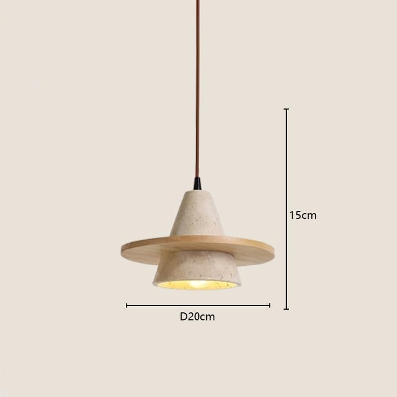 Lampada a sospensione moderna della metà del secolo - a in marmo nordico for isola cucina, lampadario giapponese retrò, elegante lampada da comodino for ristorante, bar e club Noce(Walnut)
