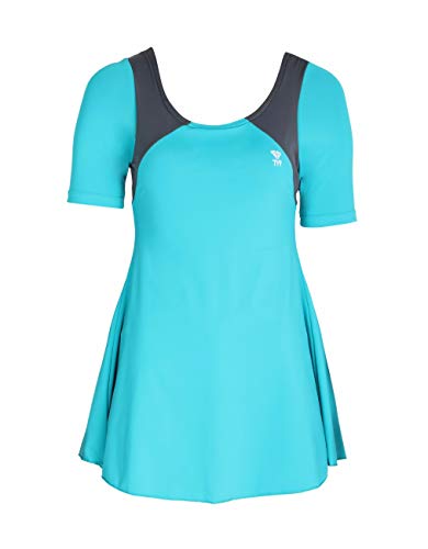Image of TYR Nylon Eco Solid Women Frocksuit with Half Sleeves, XXL /40 (Grey)