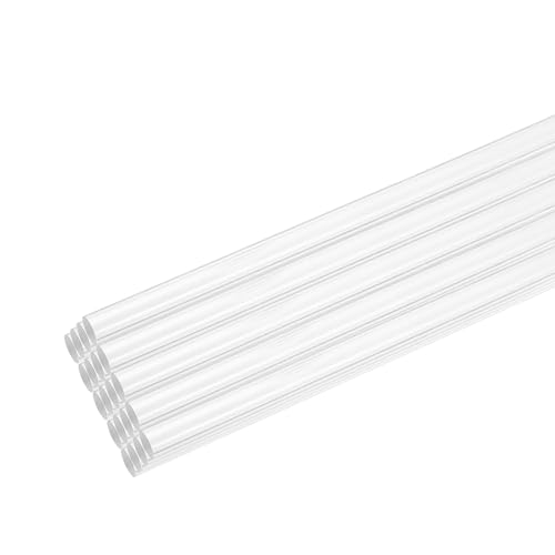 Image of MECCANIXITY 20pcs Acrylic Round Rods 3 /8 inch x 8 inch Clear Acrylic Dowel Rods Sticks Plastic Sticks Strip for DIY Crafts Lighting Gardening Decoration - 10mm x 200mm