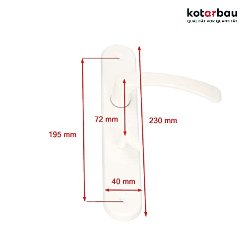 KOTARBAU® Maniglia per porta 72 mm sinistra destra...