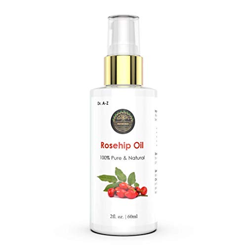 Rosehip Oil for Face Hair Skin 2oz - Cold Pressed Virgin Rosehip Seed Oil Organic Sourced With Pump Spray 60ml