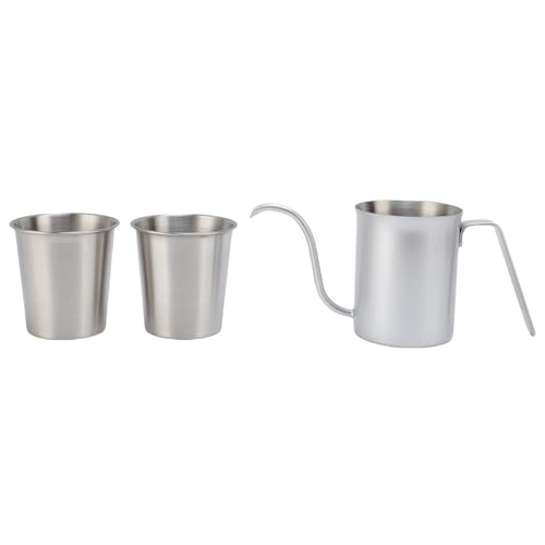 AOWINHIT Cafetera de Goteo con Taza Apilable, Juego de 380ml para Senderismo, Equipo Portátil de Acampada de Acero Inoxidable
