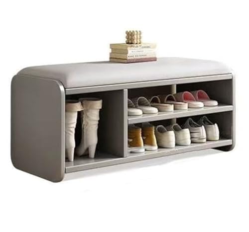 Entryway Rack Bench Changing Organizer Ottoman with for Front Door