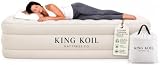 King Koil Air Mattress King Size with Built-in Pump, 20” Raised Airbed
