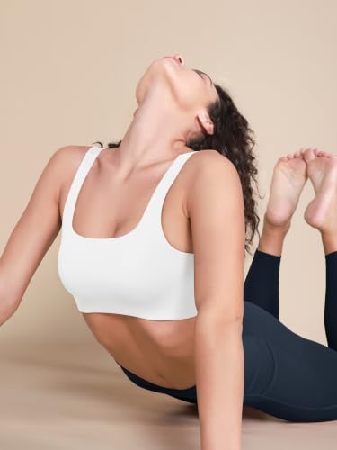 Image of ODODOS Square Neck Sports Bra for Women Wirefree Non Padded Yoga Tank Workout Crop Tops