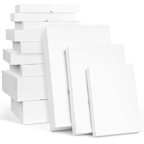 Ocmoiy 16 Pack White Gift Boxes with Lids Assorted Sizes (6 Small 11 6 Medium 14 4 Large 17) Gift Boxes for Presents Extra Deep Auto Pop-Up Christmas Box for Wrapping Clothes Robe Shirt Sweater