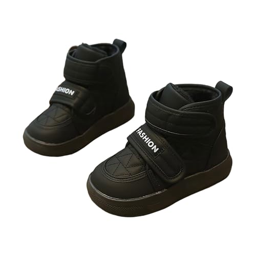 IWIHMIV Girls Ankle Boots Kids Short Winter Boots Boys Thickened Cotton Outdoor Non Slip Flat Winter Shoes2