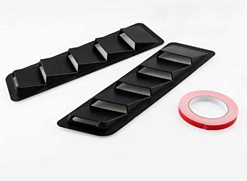 【クリアラック】 ダミーエアーダクト 左右2点セット 装飾ステッカー 汎用 ABS製 ボンネット エアインテーク エアロ 外装用 吸気口 テープ付き 黒