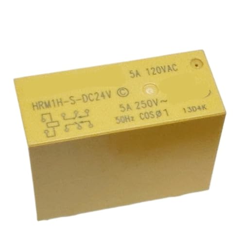 Relais HRM1H-S-DC24V (14F2C-5A) à 8 broches pour circuits imprimés