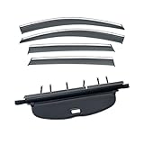Vesul Compatible with CR-V CRV LX 2017-2022 Retractable Cargo Cover Security Shade Clip on Rain Guard Vent Visor Window Wind Deflector