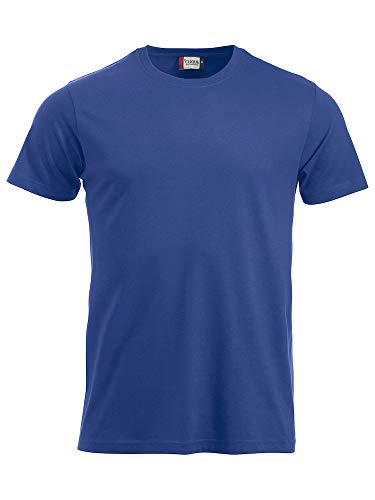 Clique Mens New Classic Crew Neck Short-Sleeved T-Shirt, Blue, L, 160gsm
