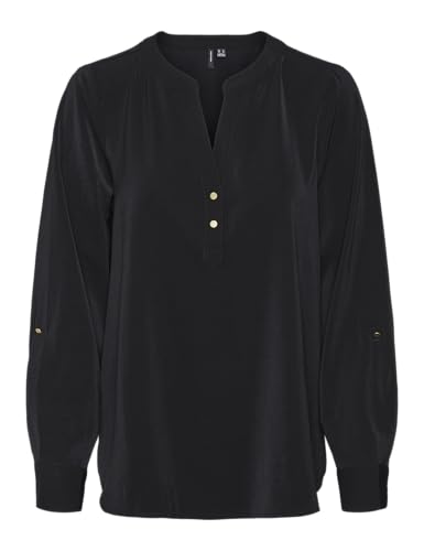 VERO MODA Vmani Ls Top WVN GA Noos Chemisier à Manches Longues, Noir, L Femmes VERO MODA Vmani Ls Top WVN GA Noos Chemisier à Manches Longues, Noir, L Femmes