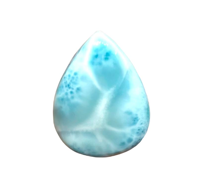 Larimar naturel en cabochon poire 35x27mm pour création de bijoux fait main