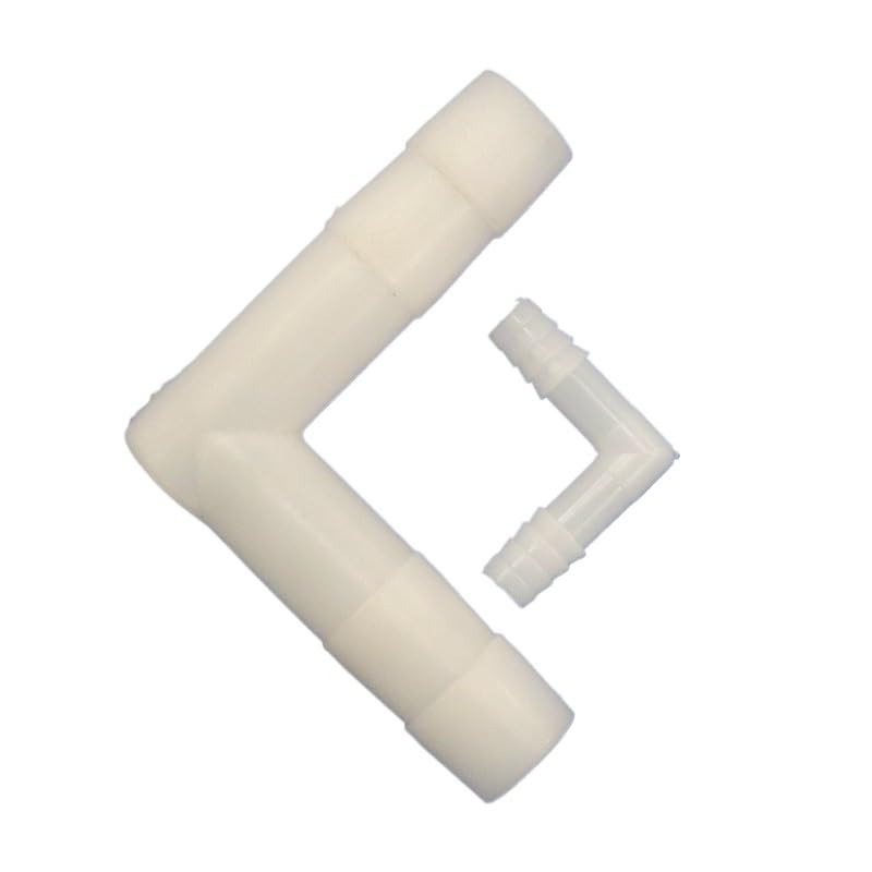 5pcs 10~25mm Plastic Barbed Equal Elbow Connectors Irrigation Pipe Fittings Aquarium Fish Tank Hose Aeration Hose Connector(16mm,100pcs)