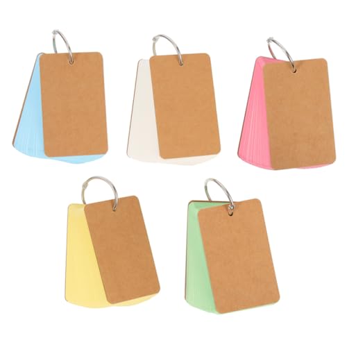 EXAOMBLE 10個 英語学習向け厚手カード 持ち運び便利な軽量メモ帳 多機能暗記学習用フラッシュカード 小学生教師必携クラスルーム教材