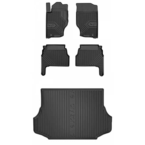 MOTOS Set di tappetini in gomma e tappetini per il bagagliaio per Kia Sorento I 2002-2009 Migliorare il comfort di viaggio con tappetino antiscivolo auto 3D- tappetini per tutte le stagioni auto, prot