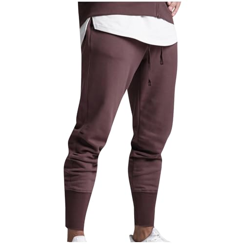 Men 2025 High Elastic Pant Fall Warm Drawstring Pencil Pants Casual Sport Solid Sweatpant Athletic Stretch Trouser