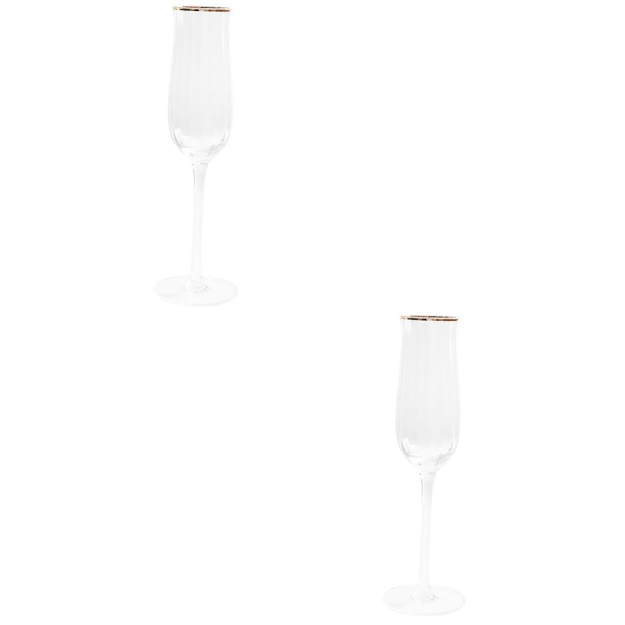 Coupe en cristal de jus un doré et verres tulipes haut de gamme