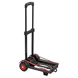 keeeper mick Faltbarer Transportkarren, Bis 50 kg Tragkraft, Zusammenklappbar, Leichtgängige Räder, Schwarz