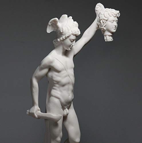 Estatua de mármol fundido Perseus con Cabeza de Medusa 13.4'' miniatura 7