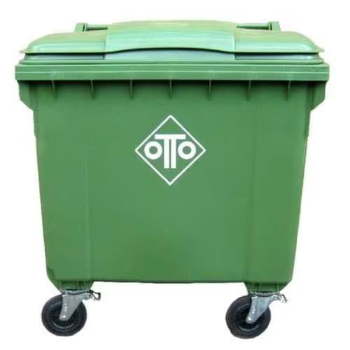 Otto Big Plastic Wheeled Dustbin with Lid 660 Litre Green-image-22