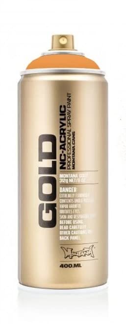 Montana Oro - Pintura acrílica en aerosol (amarillo dorado G1240) semirbrillo - multiusos para madera, metal, hormigón, vidrio y bricolaje lata de 400 ml