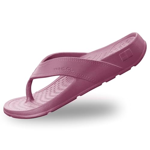 Image of NUUSOL Unisex Cascade Flip Flops; Non-Slip Hiking /Plantar Fasciitis Footwear; Soft Cushion, Lightweight & Comfortable; Arch Support & Textured Footbed, Pain Relief for Joint, Neck & Back Injuries