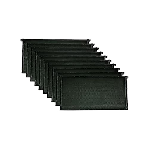 Mann Lake Premium Beekeeping Frames All-in-One Frame & Foundation Natural Beeswax Coating Universal Fit BPA & BPS Free 9 1/8 Inches Black 10-Pack