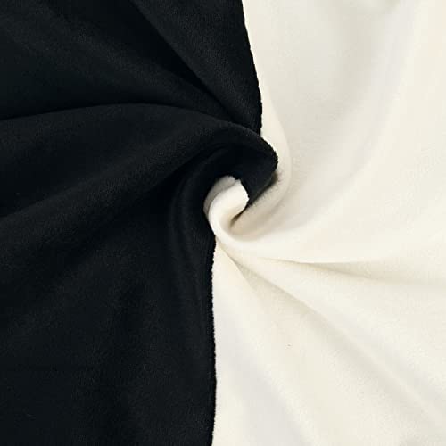 Cygnus 22X22 Inch Black And White Velvet Throw Pillow Covers Case With Zipper Super Soft Pillowcase For Living Room Couch Sofa Chair Decorative (Pack Of 2) #TOP4
