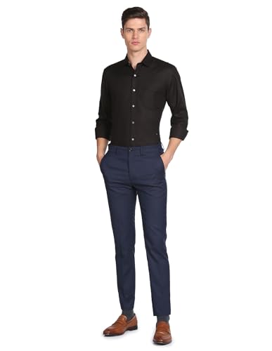 Image of Arrow Men's Cotton Solid Slim Fit Shirt