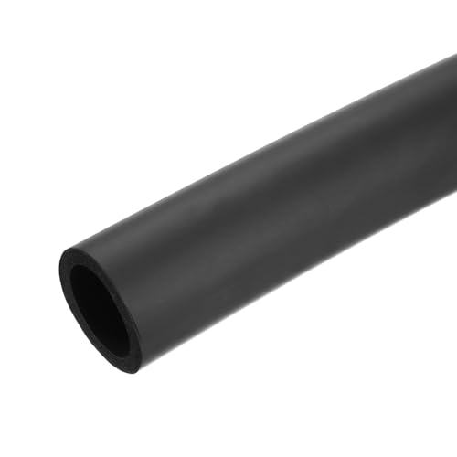 Image of uxcell Foam Tubing for Handle Grip Support, 50mm(2 inch) ID 65mm(2 9 /16 inch) OD 1m Length Black