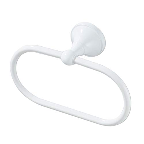 Vosarea Copper Towel Ring Oval Towel Hanger Holder Modern Chrome Towel Wall Mounted Hanging Rack For Toilet Bathroom Kitchen (White) #TOP5