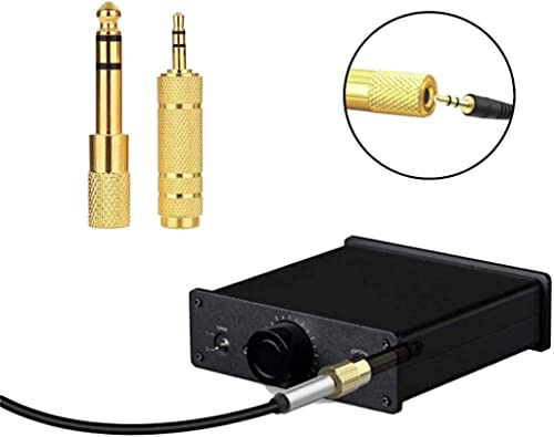 Image of [ 4 Pieces Headphone Adapter- 6.35mm Male to 3.5mm Female-3.5mm to 6.35mm Female Jack Audio Stereo Converter for Guitar amps, Stereo System, Headphones