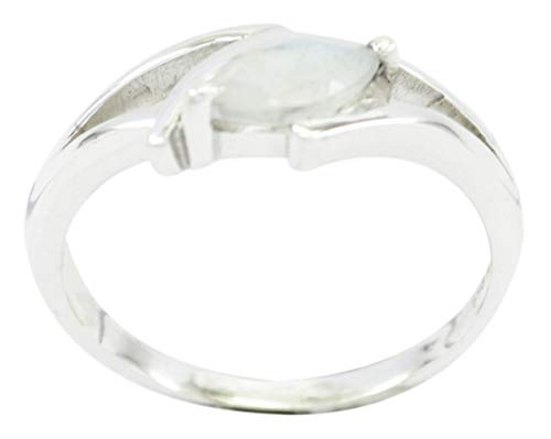 Bague blanche naturelle en argent 925, l'éclat intemporel d'un bijou raffiné