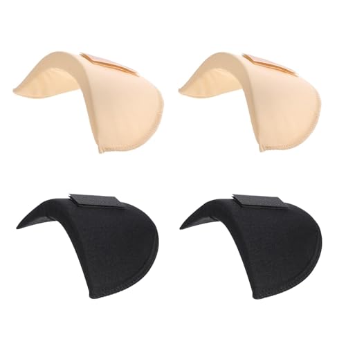 2 Pairs Set-in Shoulder Pads Thickness 1.5cm Breathable Sponge Pads High Low Shoulders Enhancer for...