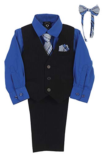 Boys Easter Outfit Boys Formal Suit Set Ring Bearer Outfit for Boys Dress Shirt and Tie Toddler Kids Boy Clothes Vest Formal Wear Picture Day School 3 Piece Royal Blue Boys Suits Size 12-18 Months