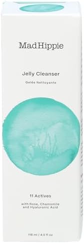 Mad Hippie Gel Cleanser - Jelly to Milky Hydrating Face Wash for Women/Men with Rose, Chamomile, and Hyaluronic Acid, 4 FL OZ