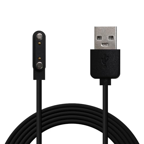 OcioDual USB Magnetic Charging Cable 2-Pin Pitch 7.62 mm Black for Smartwatch