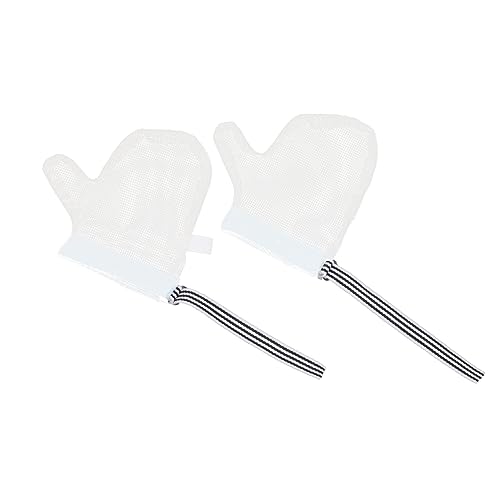 BESPORTBLE Hand Eating Gloves for Boy Girl No Scratch Teething Mittens Newborn Comfortable Nylon Hand Mittens