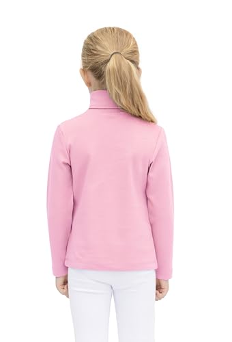 Image of Lilax Girls' Basic Long Sleeve Turtleneck Cotton T-Shirt