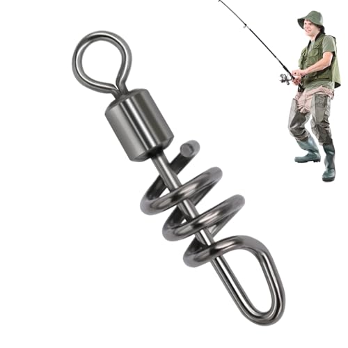 Giratorios para la pesca, anillo sólido de barril,Conector de aparejos de pesca de stock 10 piezas - Giratorios de pesca para pesca con balanceo equipo sólido para la pesca de agua dulce en agua de