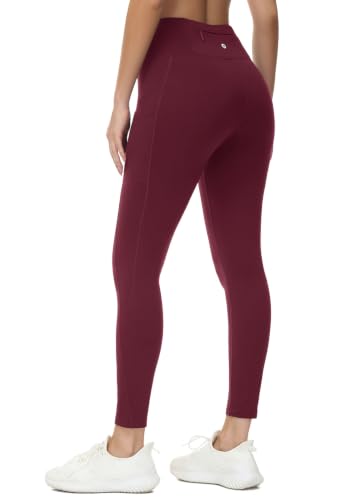 Image of baleaf Women's Fleece Lined Leggings Thermal Warm Winter Tights | 25 inch /27 inch, Water Resistant, Pockets, Running, Hiking, Yoga, Skiing, Travel, for Cold Weather, Leggings for Women
