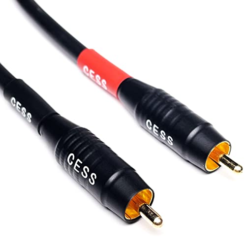Image of CESS-167-1f RCA Right Angle to Straight Type Male to Male Preamp Jumpers Patch Cable, 2 Pack (1 Foot)