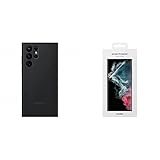 Samsung Clear View Smartphone Cover EF-ZS908 für Galaxy S22 Ultra, Flip Cover, Handy-Hülle, Schwarz & Displayschutzfolie EF-US908 für das Galaxy S22 Ultra, Schutz Touchscreen, dünn, Transparent