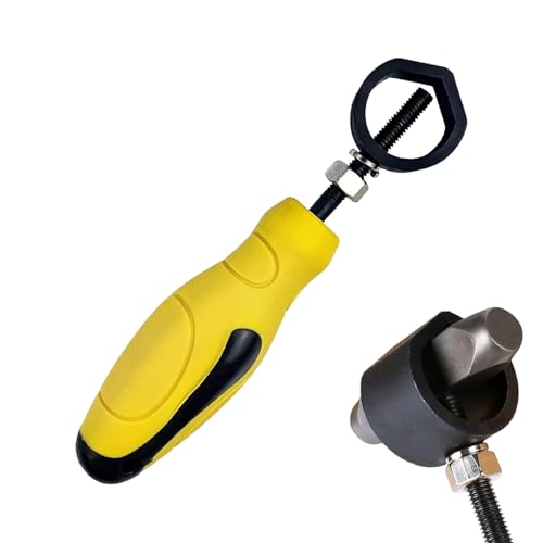 Jewelry Metal Stamping Tools - Metal Punch Stamp Holder,Safety Handle Leather Puncher with Yellow Rubber Handle, Security Holder Marking Punch