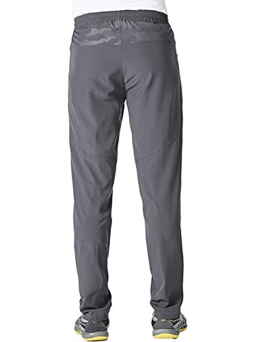 Tbmpoy Men's Ultra Light Athletic Travel Pants Open Bottom Sports Exercise Pants Dark Grey M #TOP2